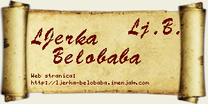 LJerka Belobaba vizit kartica